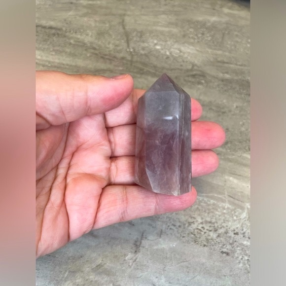 Lavender Rose Quartz Crystal Tower - Picture 2 of 3